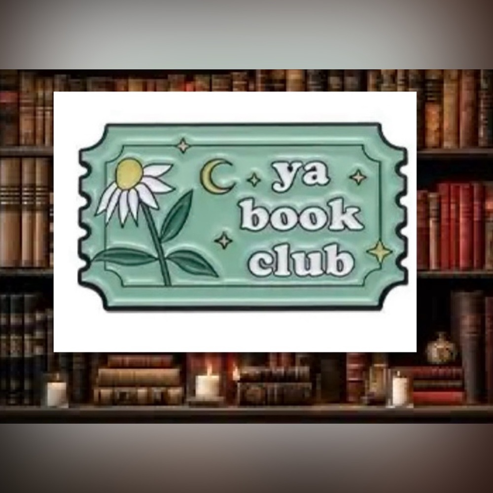 $1 YA BOOK CLUB PIN BROOCH. ENAMEL/METAL. NEW. $1 WITH ANY $10 ORDER OR MORE